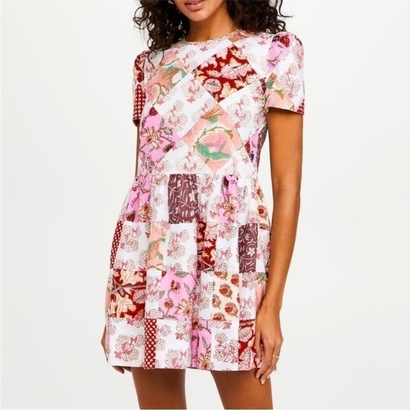 Alix of Bohemia Anika Patchwork Mini Dress - Picture 3 of 10